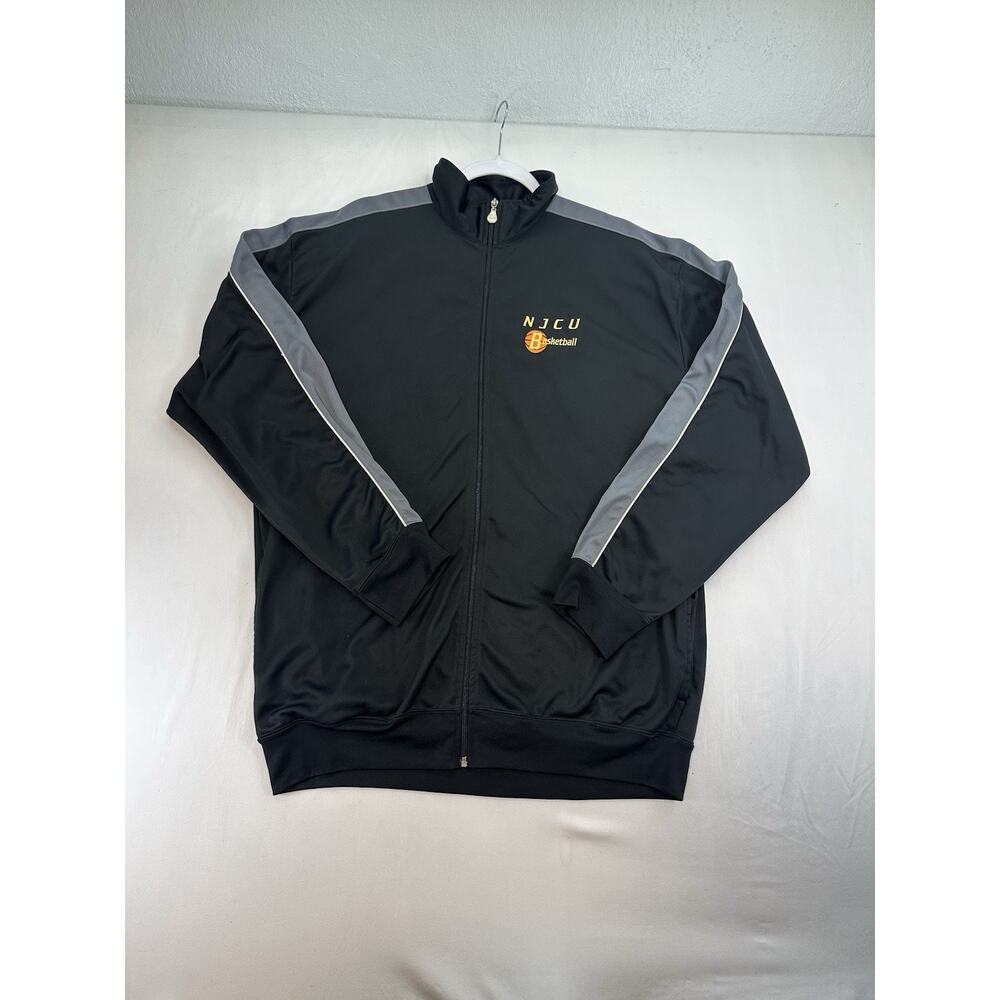 NJCU Basketball Track Jacket Mens Large Black Full Zip Athletic Nando Di Biase